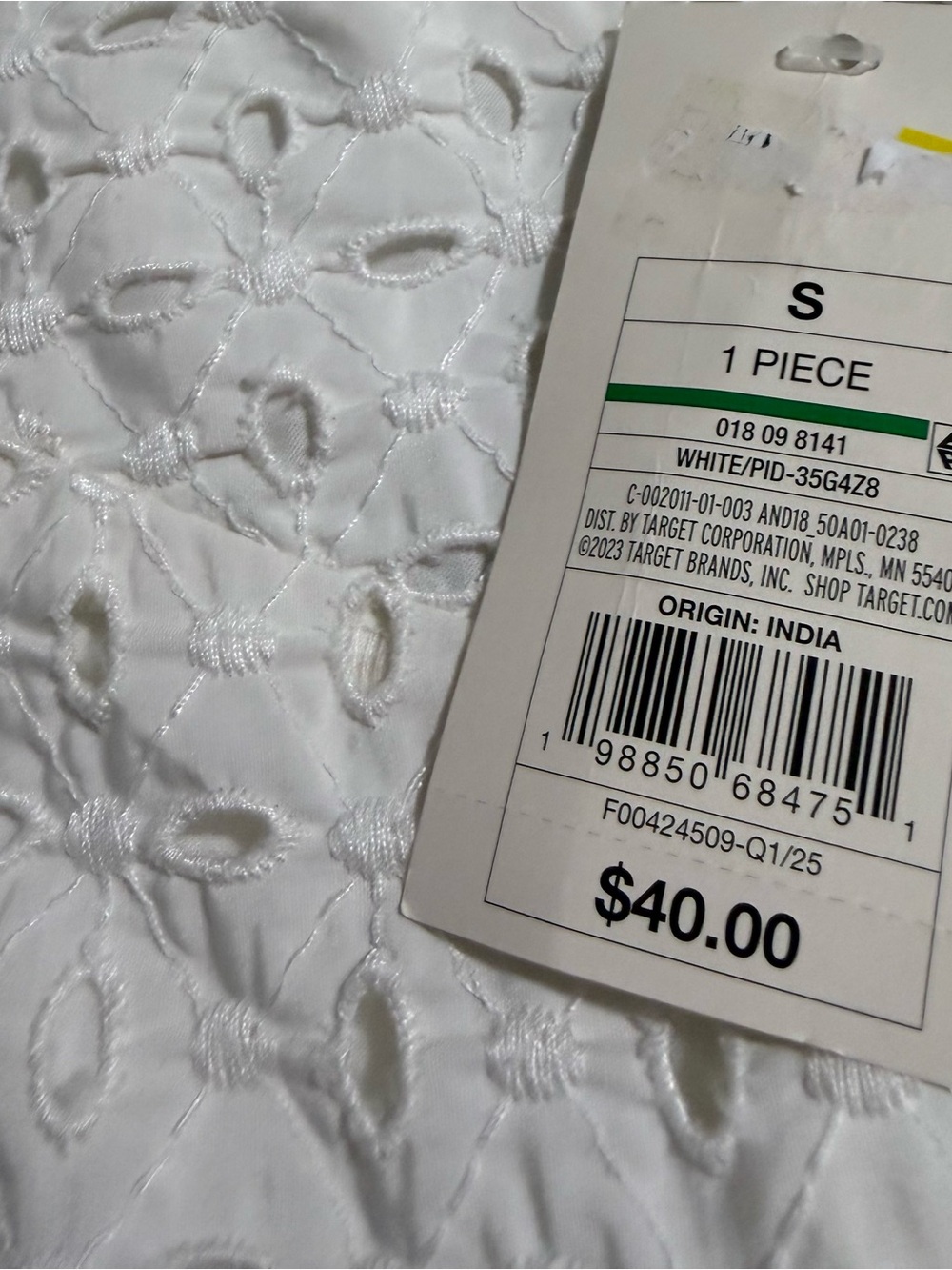 A new Day, NWT, S, White Eyelet Halter Maxi Dress P2P :15-17” - Picture 6 of 11